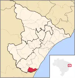 Localização de Indiaroba em Sergipe