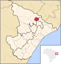 Localização de Itabi em Sergipe