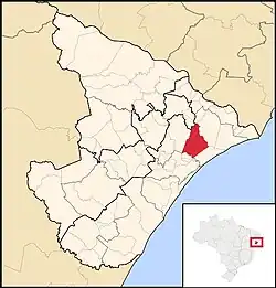 Localização de Japaratuba em Sergipe