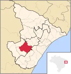 Localização de Lagarto em Sergipe