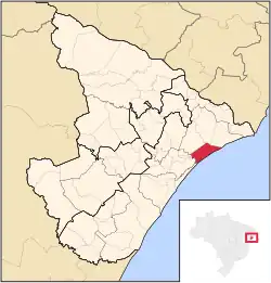 Localização de Pirambu em Sergipe