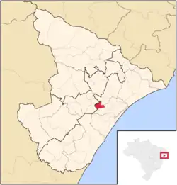 Localização de Riachuelo em Sergipe