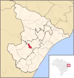 Localização de São Domingos em Sergipe