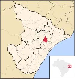Localização de Siriri em Sergipe
