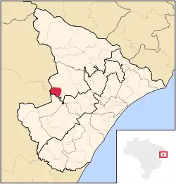 Localização de Pinhão em Sergipe