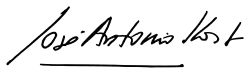Assinatura de José Antonio Kast