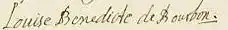 Assinatura de Luísa Benedita