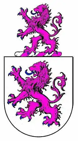 Armas da família portuguesa Silva (Leão rompante de púrpura)