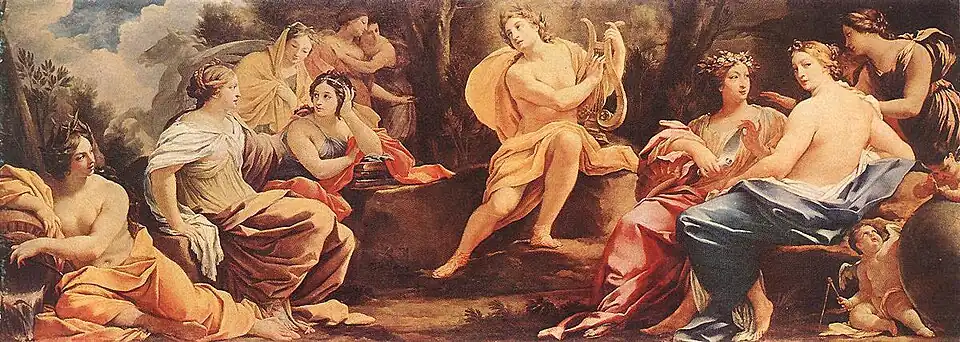 Parnassus, ou Apolo e as Musas (c. 1640), Museu de Belas Artes, Budapeste
