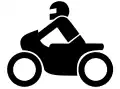 Motorrad mit Fahrer