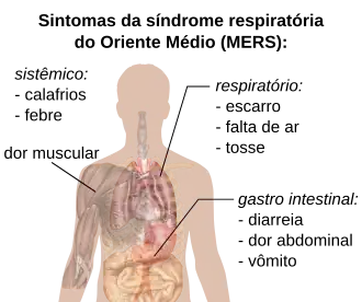 Diagrama de sintomas de MERS.