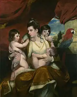 Joshua Reynolds: Lady Cockburn e seus três filhos mais velhos, 1773, óleo sobre tela, 141,5 x 113 cm, National Gallery.