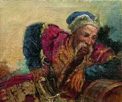 Ataman (Comandante) Іvan Сіrко (1889). Óleo. 68,5 × 82 см. Coleção privada.