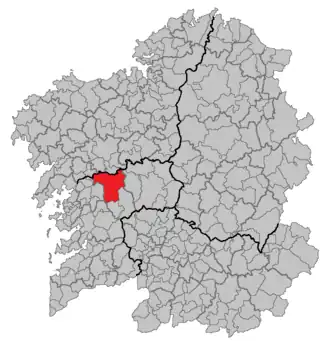 Localização da Estrada na Galiza.