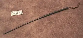 A 90&nbsp;cm (3&nbsp;ft) plastic sjambok used by South African Police.