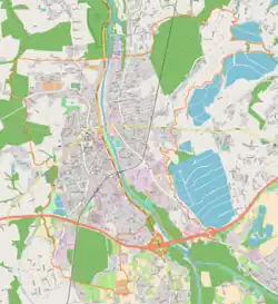 Localização de Skoczów na Polónia