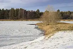 Paisagem de inverno fora da cidade