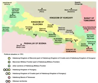 Localização de Reino da Eslavônia