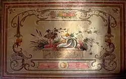 Detalhe da decoração mural no Solar dos Câmara.