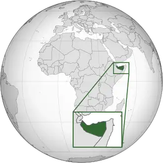 Localização Somalilândia