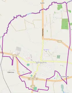 Localização de Sompolno na Polónia