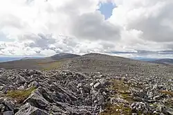 Parte superior da cadeia de montanhas