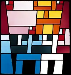 Composição abstrata, vitrais, 1926-1927