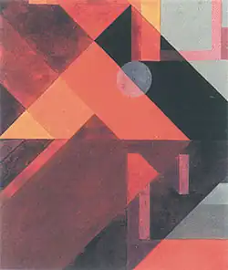 Composição com Diagonais e Cruz, pintura, 1916