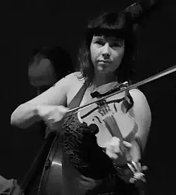 Sophie Trudeau playing the violin