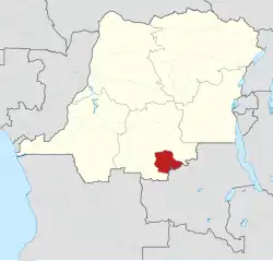 Localização do Cassai do Sul no Congo