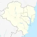 Mapa dos distritos de Ulsan