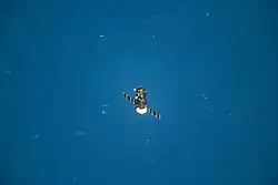 A Soyuz MS-11 afasta-se da ISS levando de volta três membros da Expedição anterior.