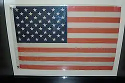 Bandeira hasteada no primeiro voo espacial tripulado dos EUA, o Freedom 7, em 1961, bem como no 100º (STS-71, em 1995)