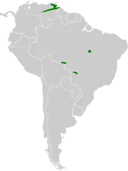 Distribuição do bicudo-verdadeiro na América do Sul