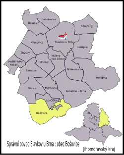 Localização de Bošovice