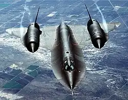 O SR-71 "Black Bird", de alta velocidade.