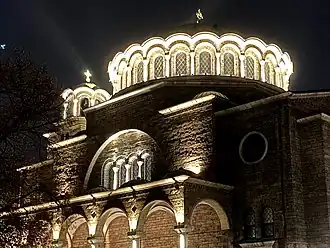 Igreja Catedral de St. Nedelya à noite, Sófia