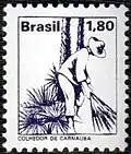 Em selo postal do Correio do Brasil em 1978.
