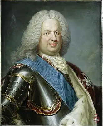 Retrato de Estanislau por Jean-Baptiste van Loo.