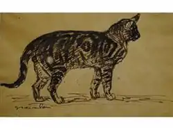 Ilustração "Gato" de Théophile-Alexandre Steinlen