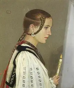A rumanian bridesmaid, 1905. Óleo sobre tela.