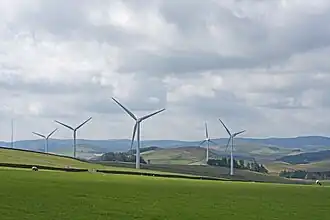 File:Stow of Wedale Wind turbines seen from Earlston Road downwards 2.jpg