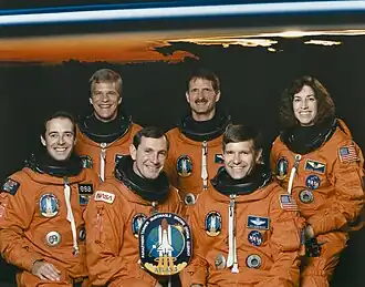 Clervoy, Parazynski, Brown, Tanner, McMonagle e Ochoa