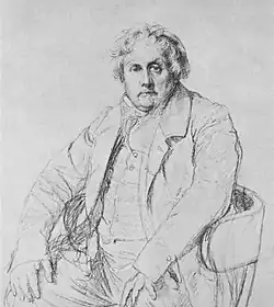 Ingres, Estudo para o Retrato de Monsieur Bertin, 1832. Herdado ao Louvre por Grace Rainey Rogers em 1943