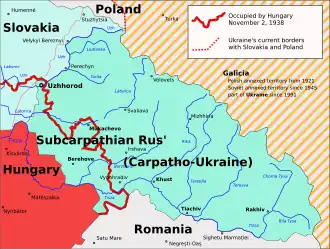 Localização de Cárpato-Ucrânia