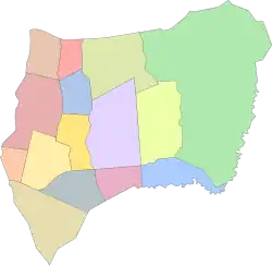 Subdivisão oficial do município: 15 bairros.