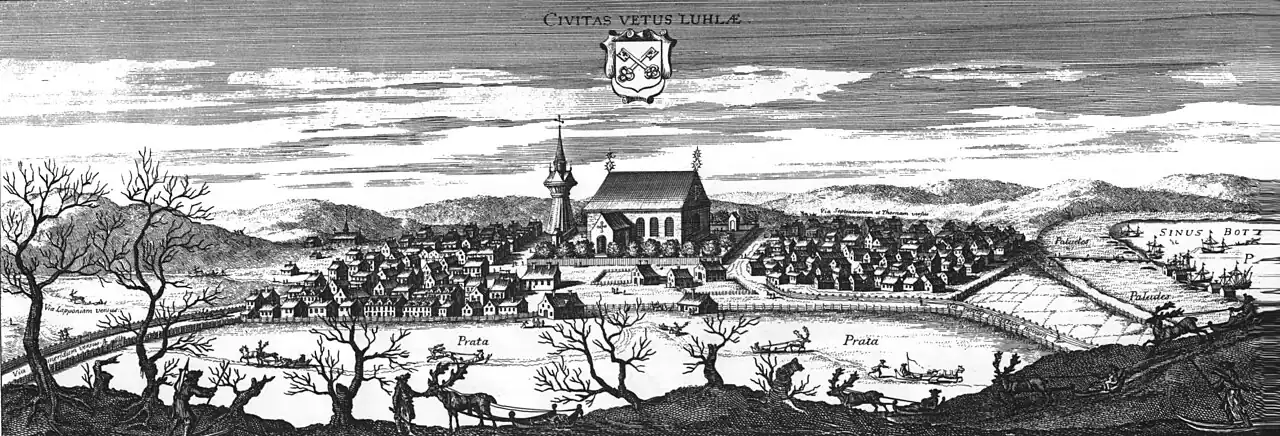 Parte antiga de Luleå ca. 1700