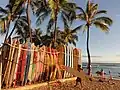 Pranchas de surfe em Waikiki