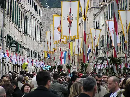 Stradun durante a Festa de São Brás