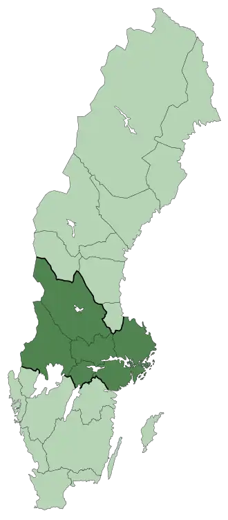 A região histórica da Svealand